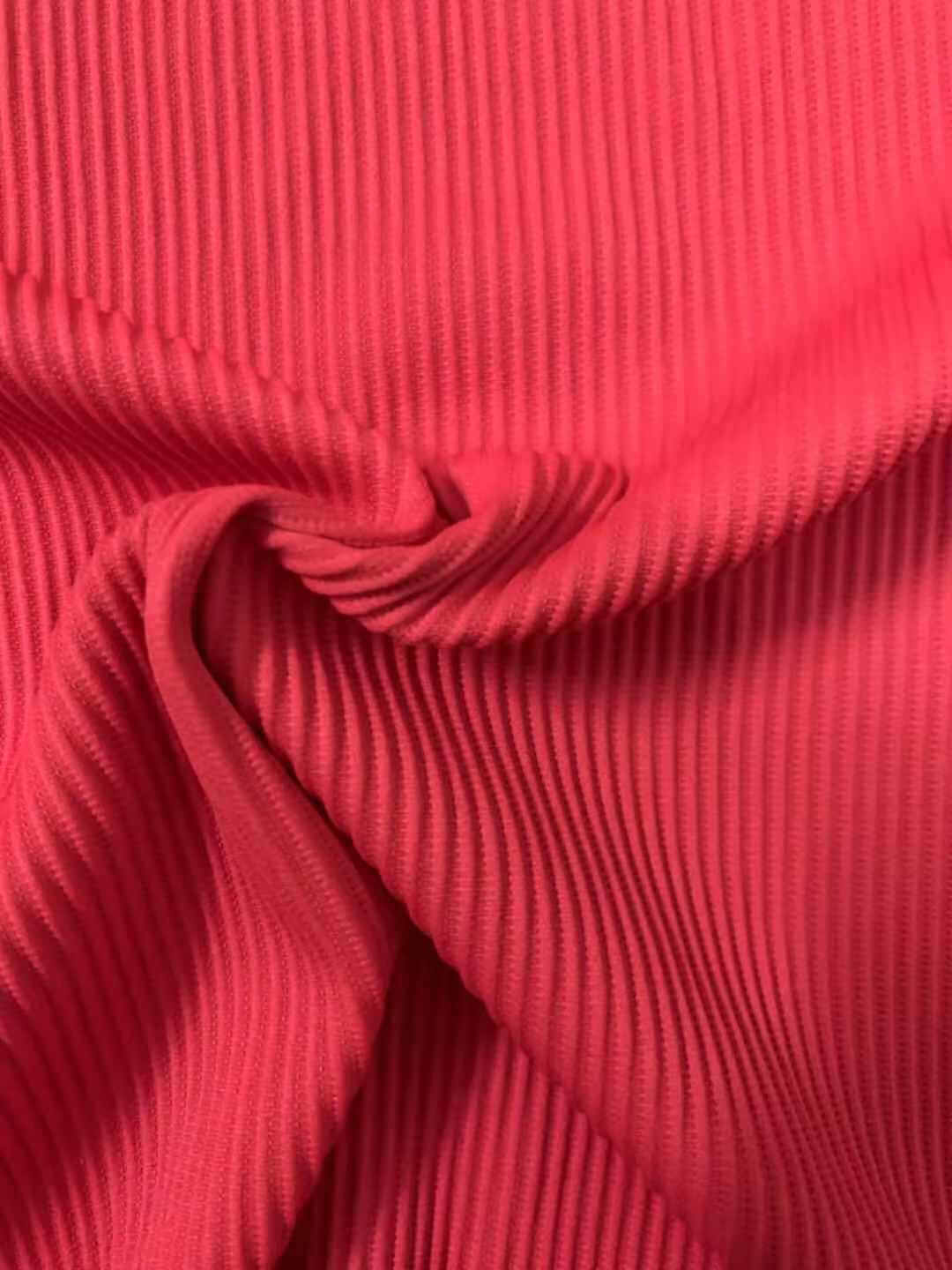 Whosale Red Rib Knit Fabric By The Yard